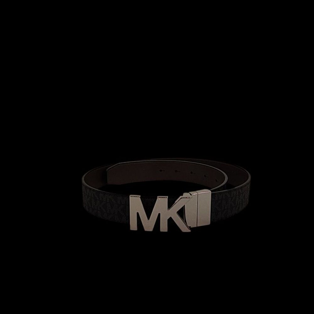 Michael Kors 34mm Centerframe MK Buckle Belt Black